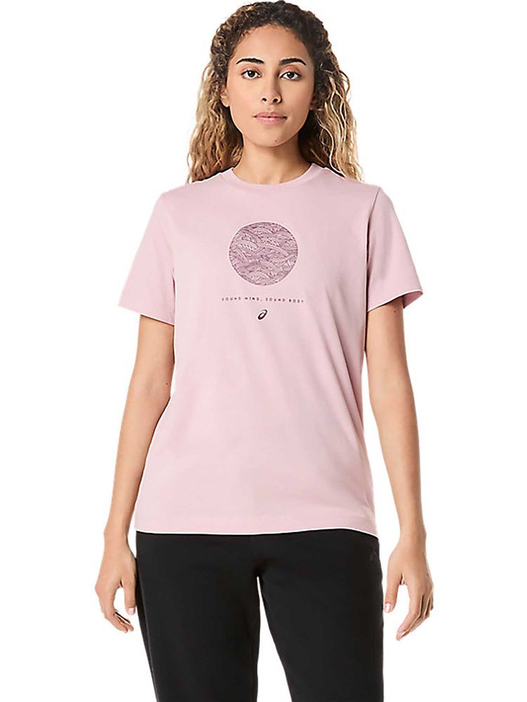 ASICS Pink Printed Cotton Regular T-Shirt-picture-16