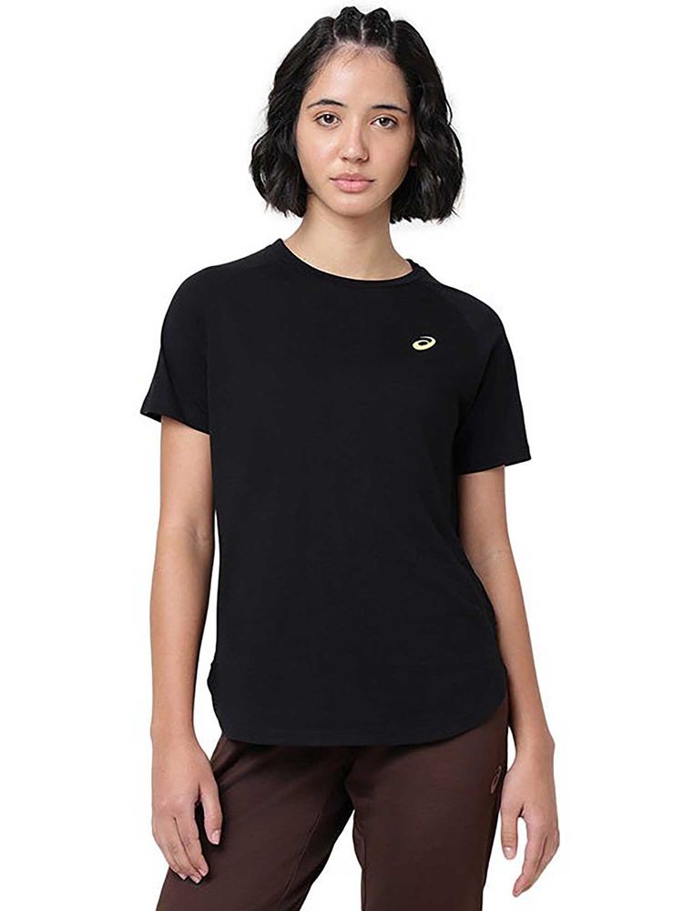 ASICS Black Solid Polyester Regular T-Shirt-picture-13