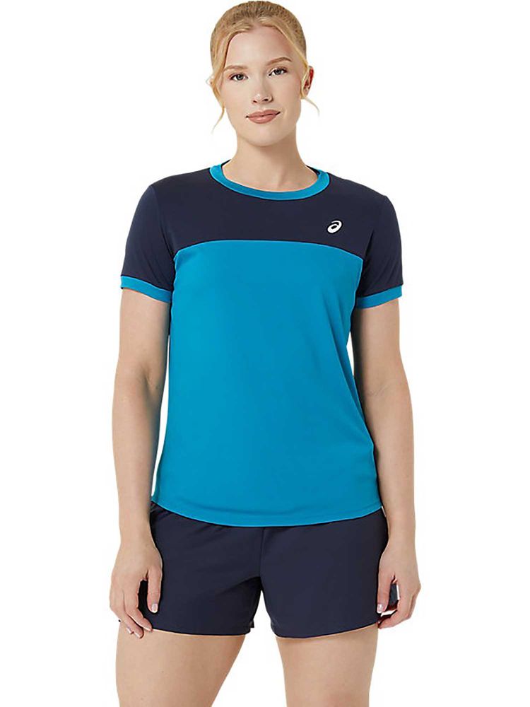 ASICS Blue Colorblock Polyester Slim T-Shirt-picture-21