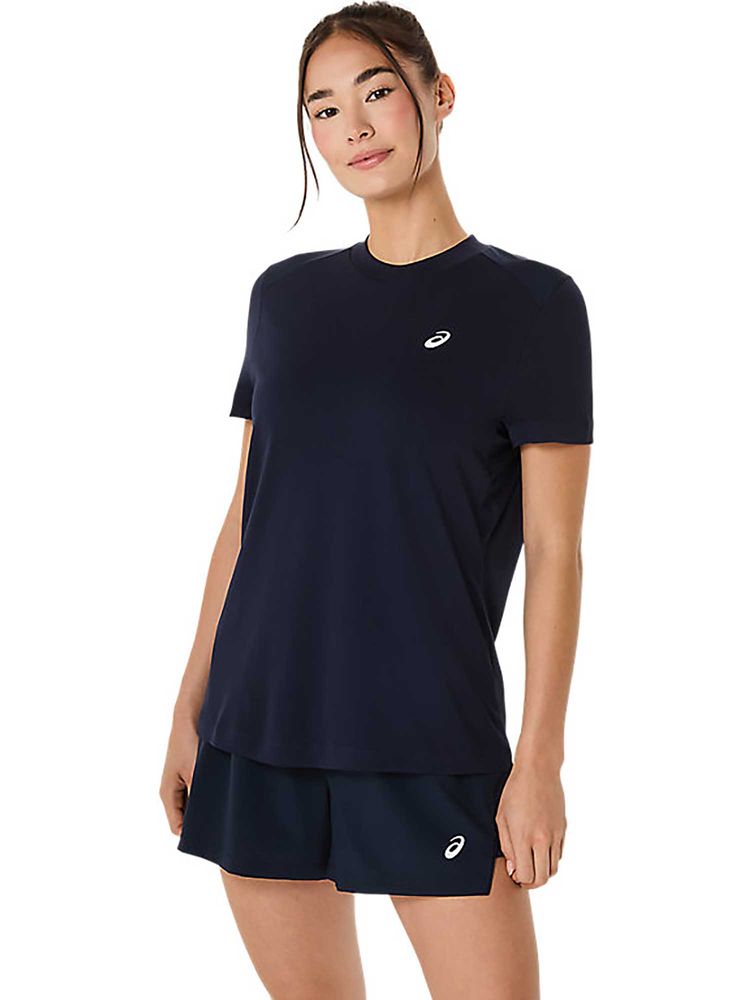 ASICS Blue Solid Polyester Regular T-Shirt-picture-25