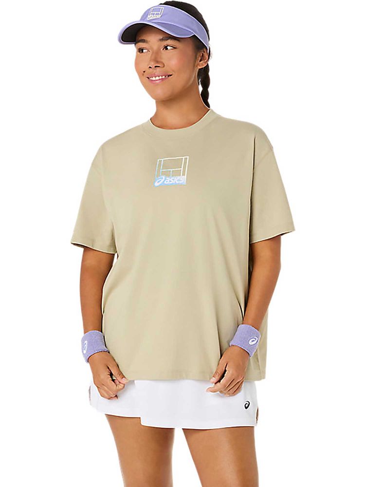 ASICS Green Solid Cotton Relaxed T-Shirt-image-9