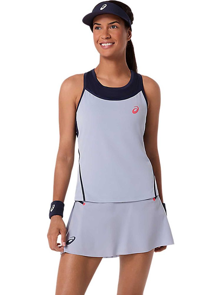 ASICS Blue Colorblock Polyester Slim Tank Top-picture-11