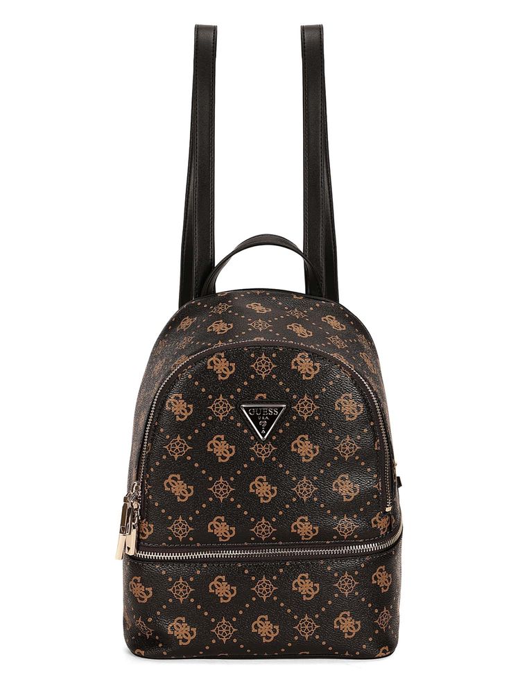 guess fashion Guess Brown Pu Printed Women Backpack-picture-27