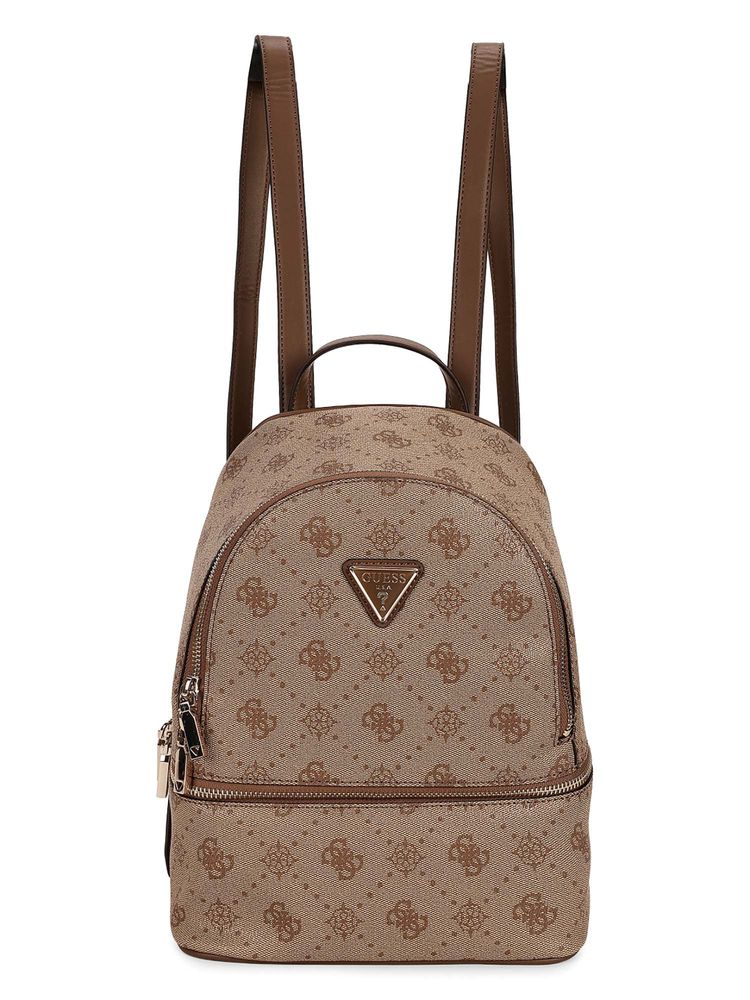 Guess Beige Pu Printed Women Backpack-image-32