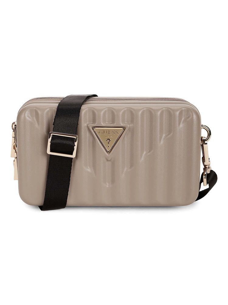guess fashion Guess Beige Polycarbonate Solid Women Cross Body-picture-20