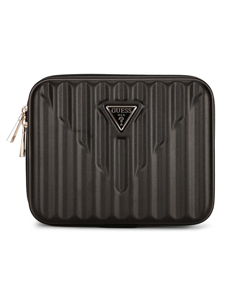 guess fashion Guess Black Polycarbonate Solid Women Cosmetic Case-picture-39