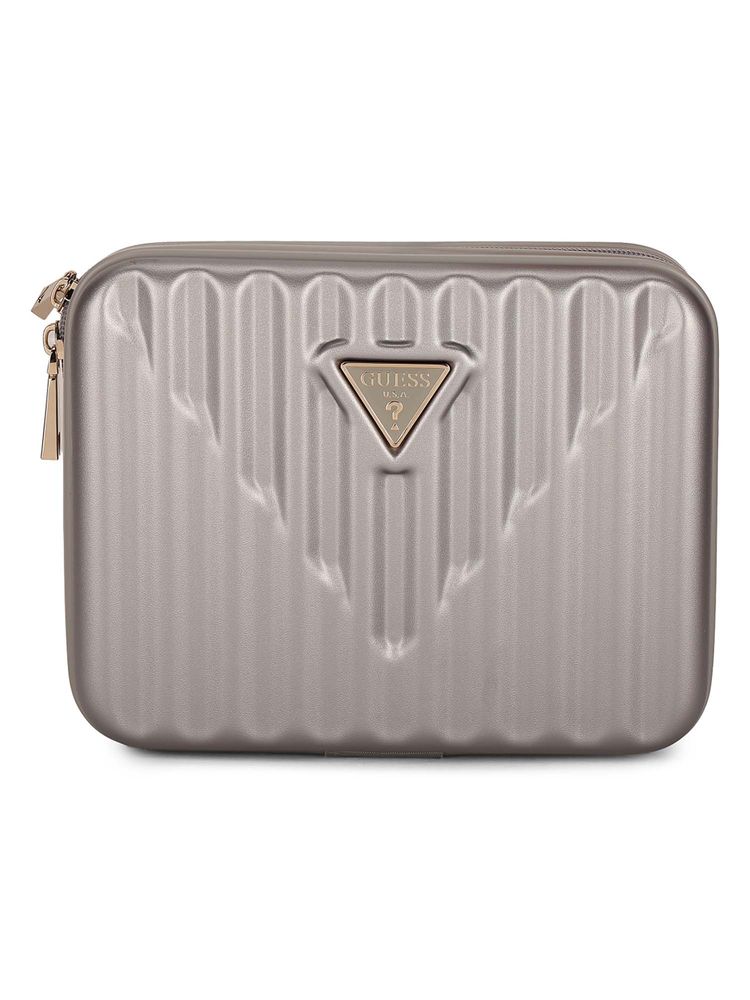 guess fashion Guess Silver Polycarbonate Solid Women Cosmetic Case-picture-39
