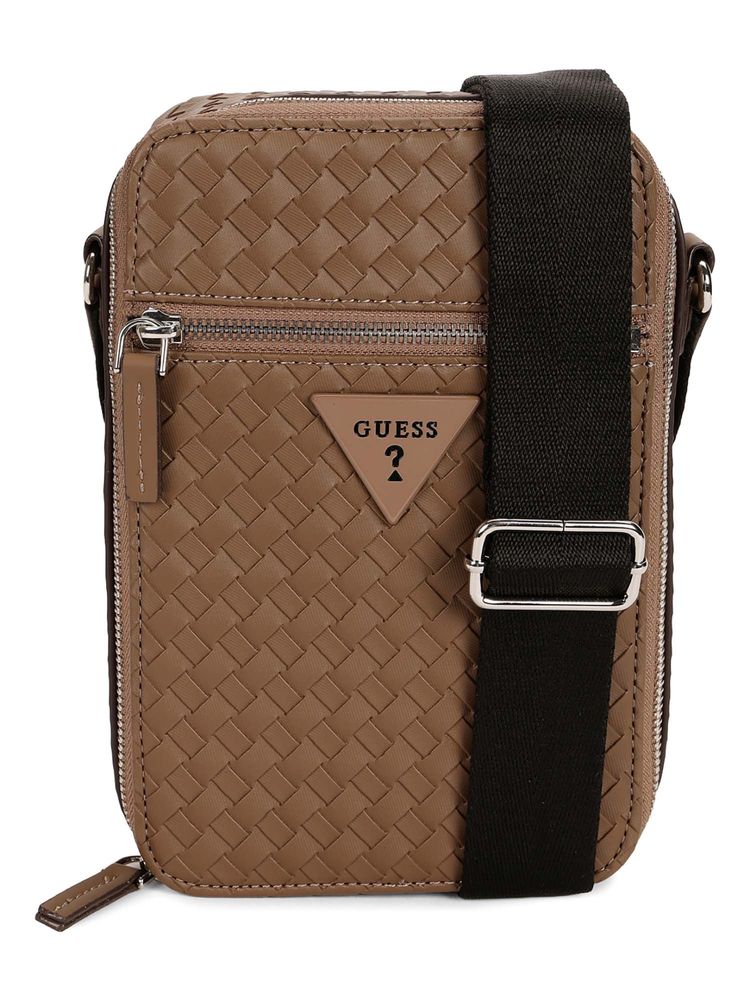 guess fashion Guess Beige PVC Woven Design MEN Cross Body-picture-25