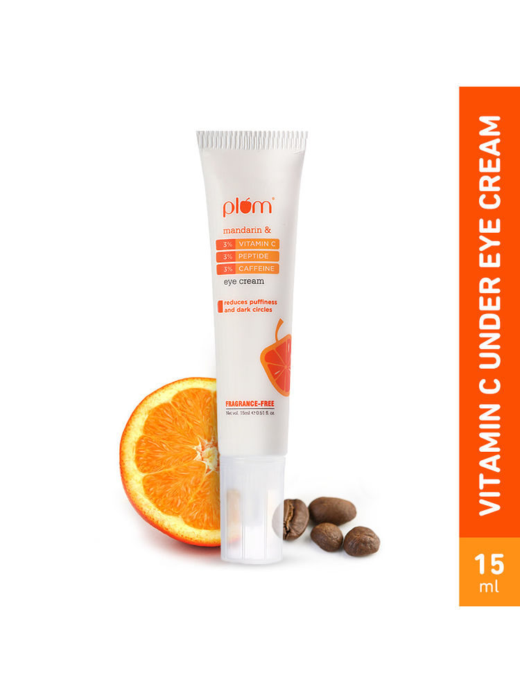 Plum 3% Vitamin C 3% Peptide & 3% Caffeine Under Eye Cream With Mandarin