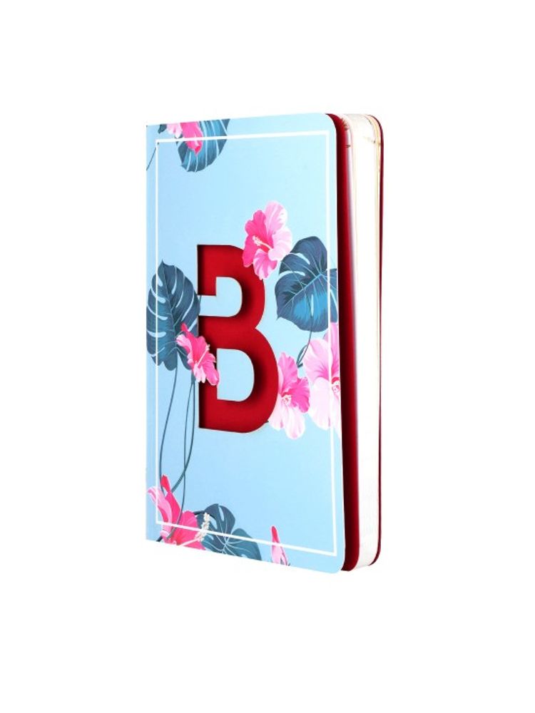 Doodle Initial B - Floral Monogram Notebook