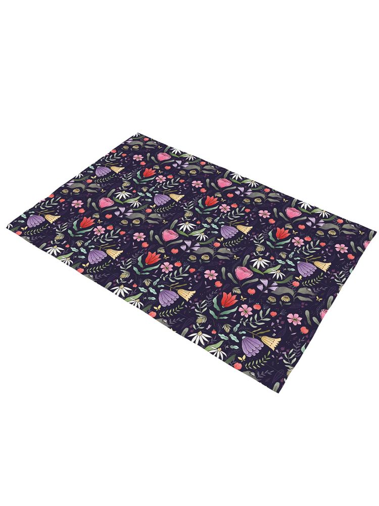 Alicia Souza Purple Floral Desk Mat