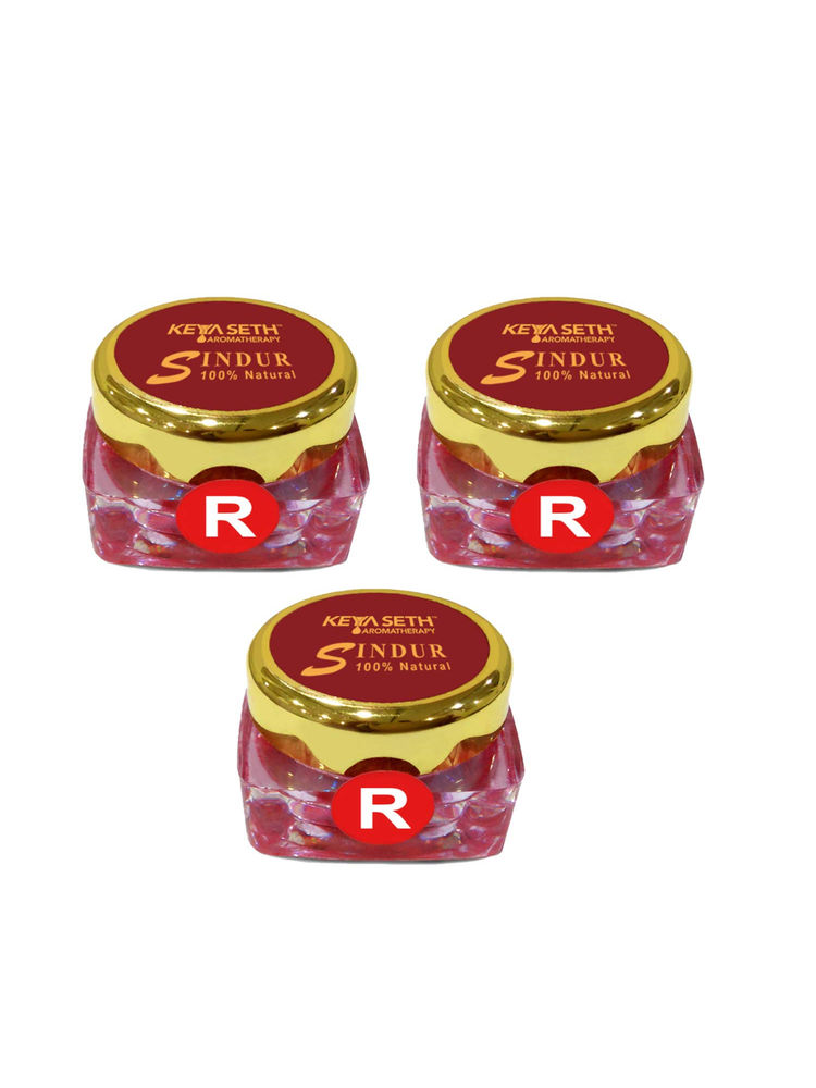 Keya Seth Aromatherapy 100% Natural Sindoor Combo Dust Red - Pack of 3