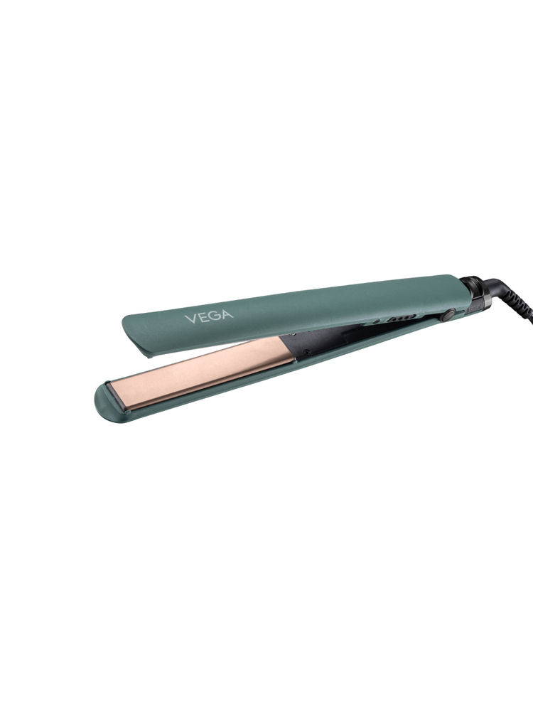 VEGA Salon Smooth Hair Straightener for Women with Quick Heatup & Travel Friendly, Green (VHSH-42)