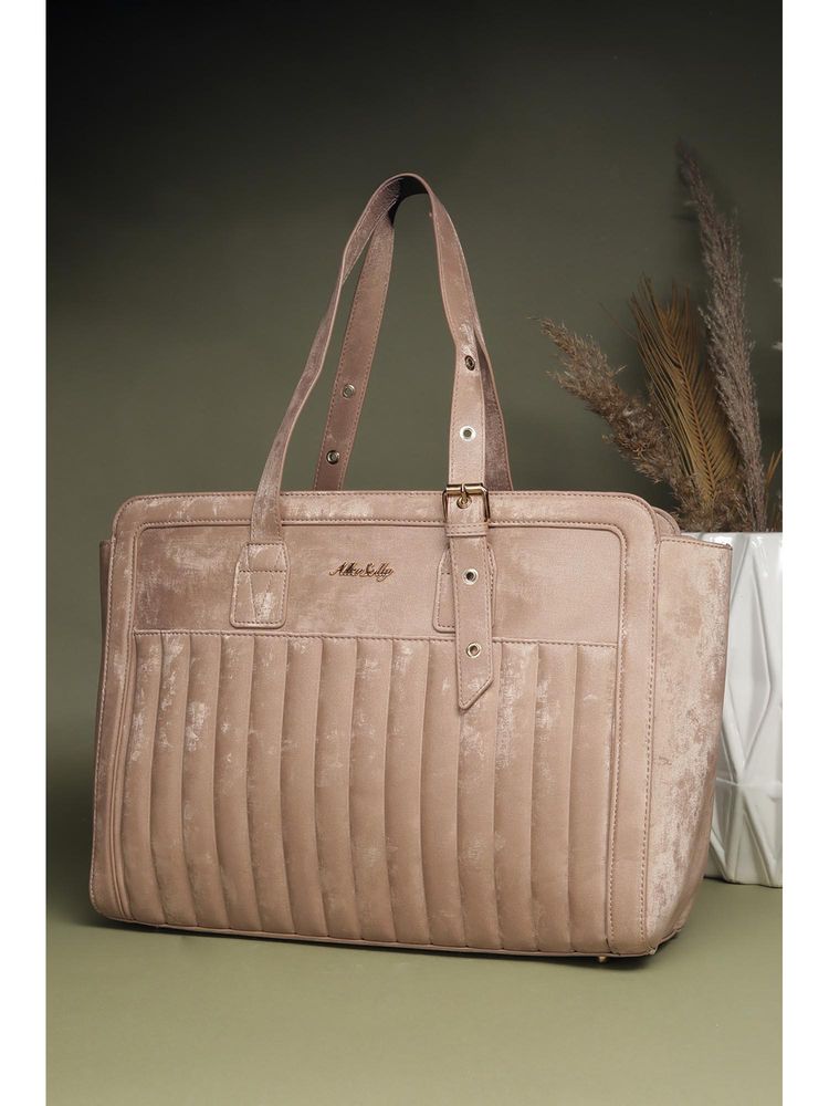 Allen Solly Women Beige Formal Tote Bag-image-48