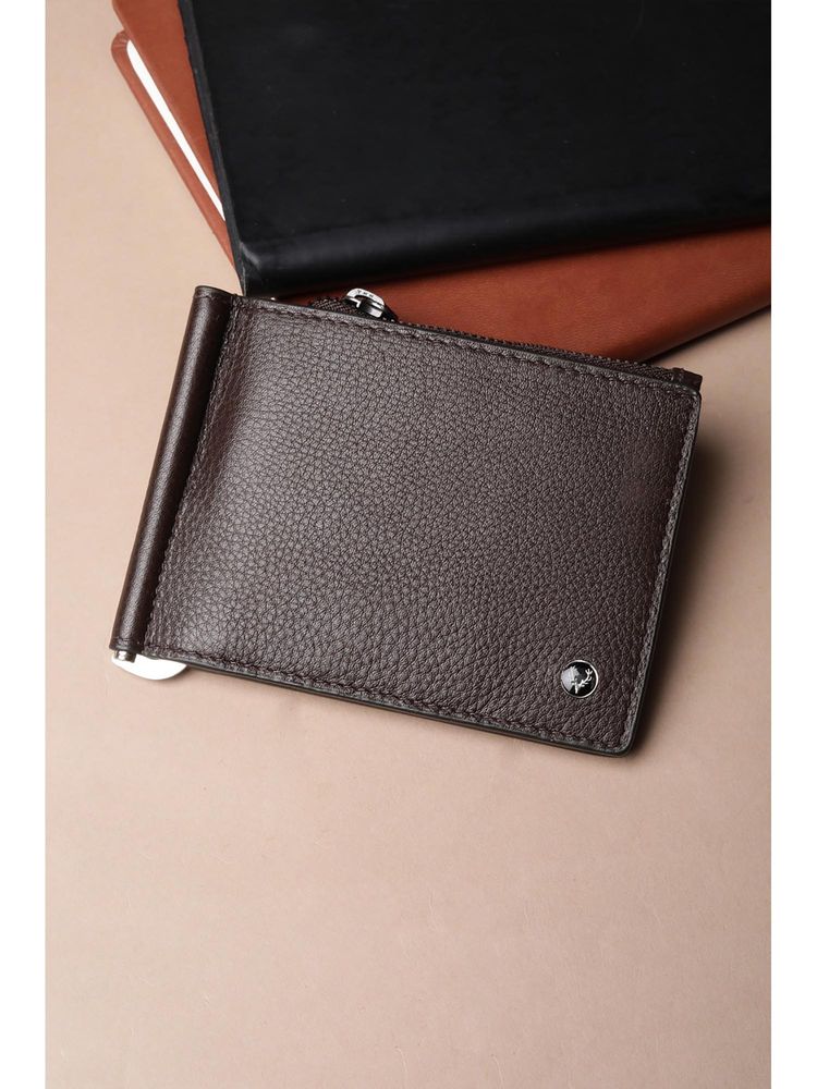 Allen Solly Men Brown Textured Leather Wallet-picture-20