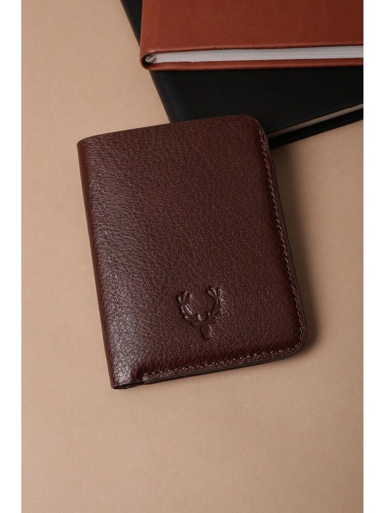 Allen Solly Men Brown Textured Leather Wallet-picture-12