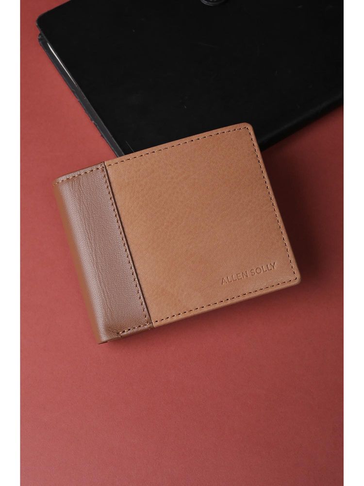 Allen Solly Men Brown Colorblock Leather Wallet-picture-19