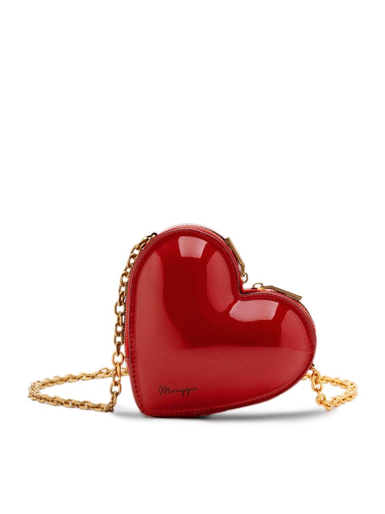 MIRAGGIO Forever Heart Shaped Crossbody Chain Bag For Women - Red (S)-picture-14