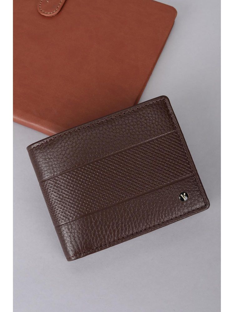 Van Heusen Men Brown Leather Textured Wallet-picture-27