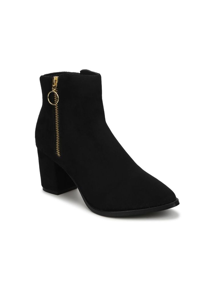 Truffle Collection Black Solid Boots