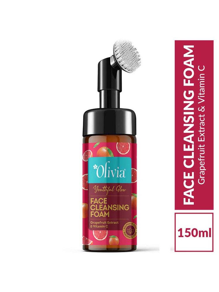 Olivia Youthful Glow Face Cleansing Foam –With Grapefruit Extract & Vitamin C for Bright, Even Skin-picture-9