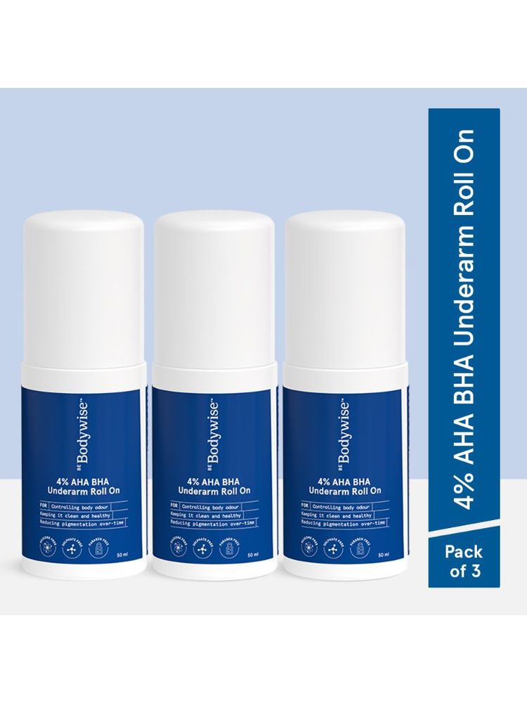 Be Bodywise 4% AHA BHA Underarm Roll On - Helps Promotes Glowing & Radiant Underarms-picture-24