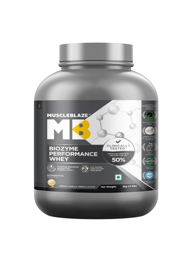 MuscleBlaze Biozyme Performance Whey Protein - French Vanilla Crème