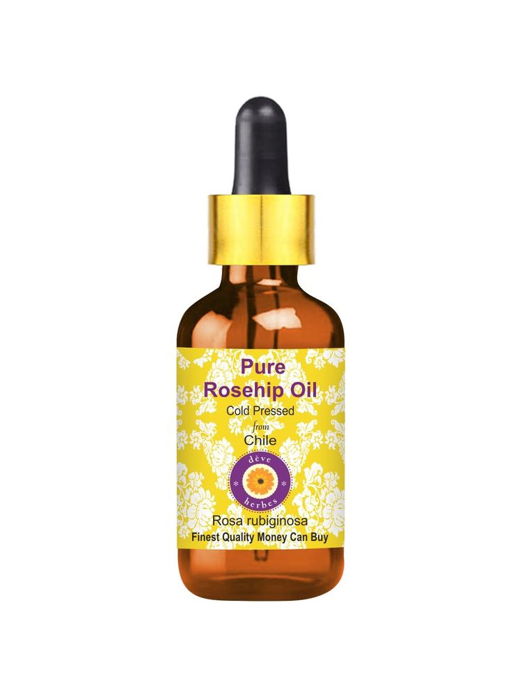 Deve Herbes Pure Rosehip Seed Oil (Rosa rubiginosa) Cold Pressed for Skin Hydration & Wrinkles