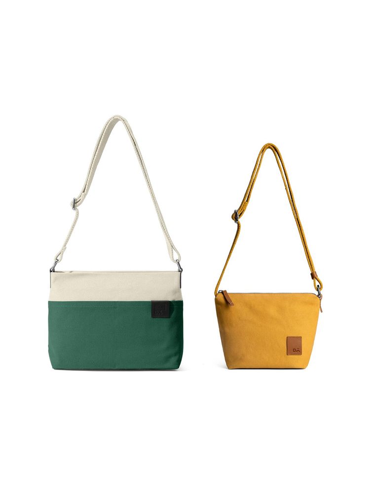 DailyObjects Sunday Crossbody Bag and Caddy Sling Bag Green (Set of 2) (M)-picture-12