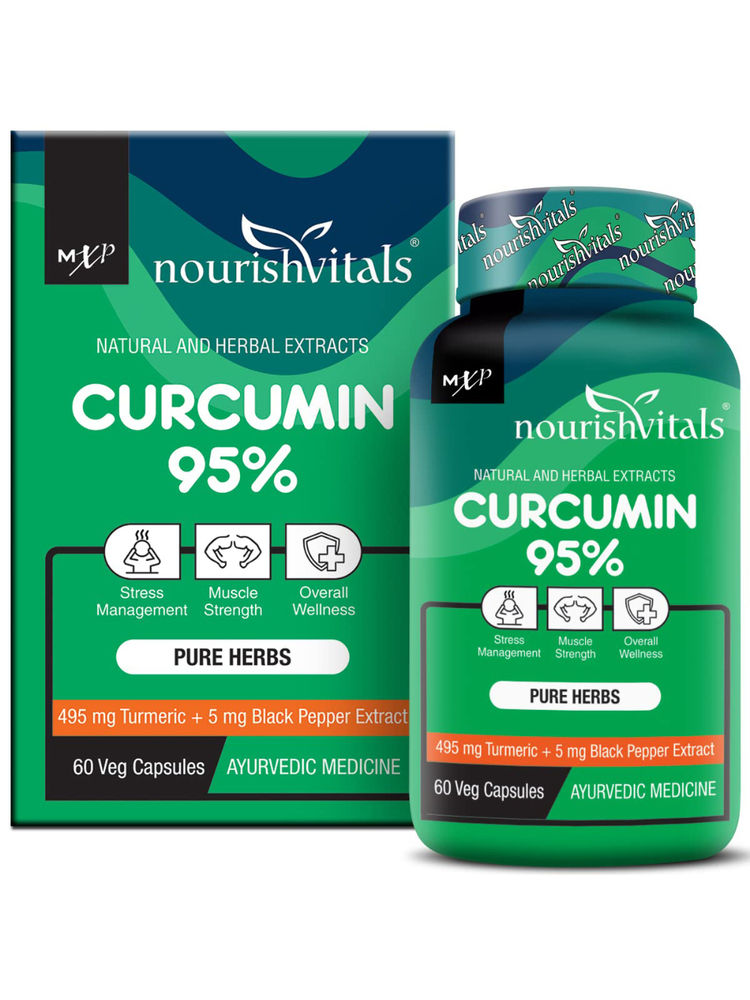 Nourish Vitals Curcumin Capsules - 95% Curcuminoids, 500mg Turmeric With Piperine Extract Supplement-picture-16
