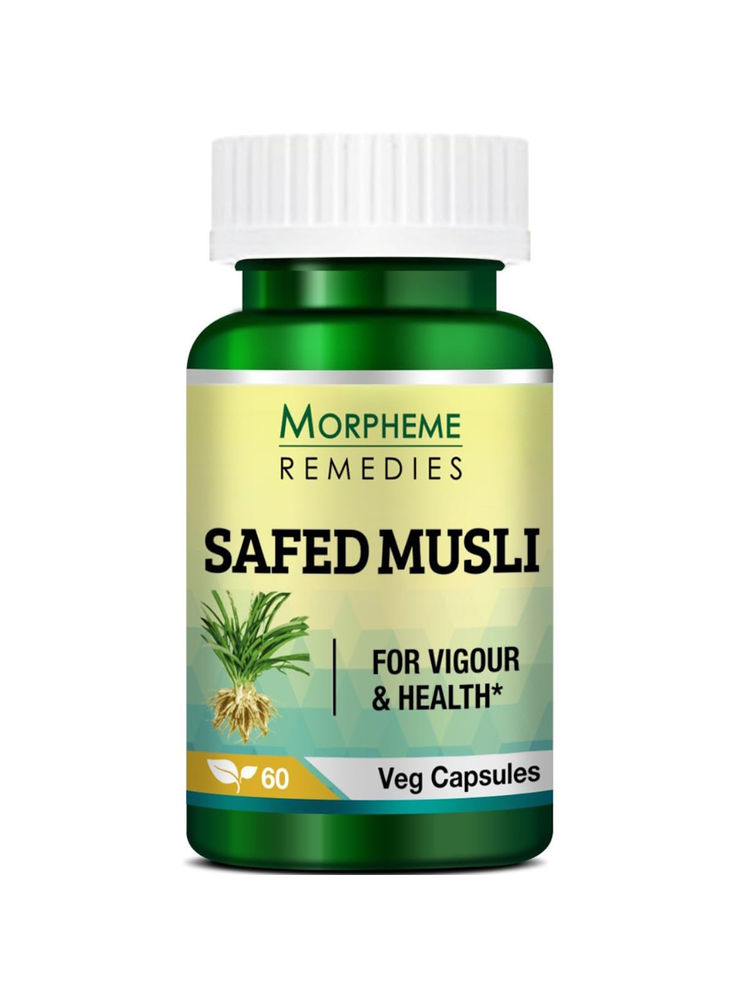Morpheme Remedies Safed Musli Capsules For Vigour Health - 500mg Extract