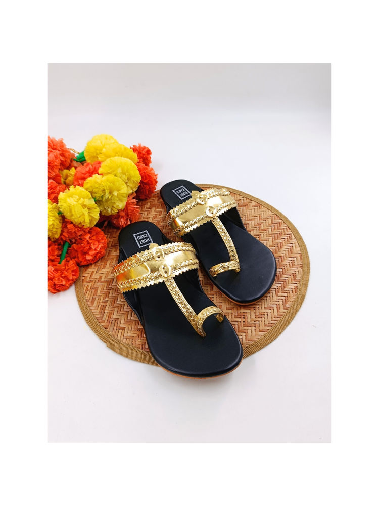 Post Card Solid Black Kolhapuris