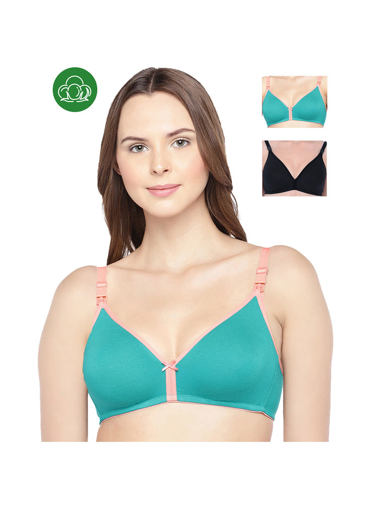 Inner Sense Organic Cotton Antimicrobial Nursing Bra Pack of 3 - Multi-Color-picture-20