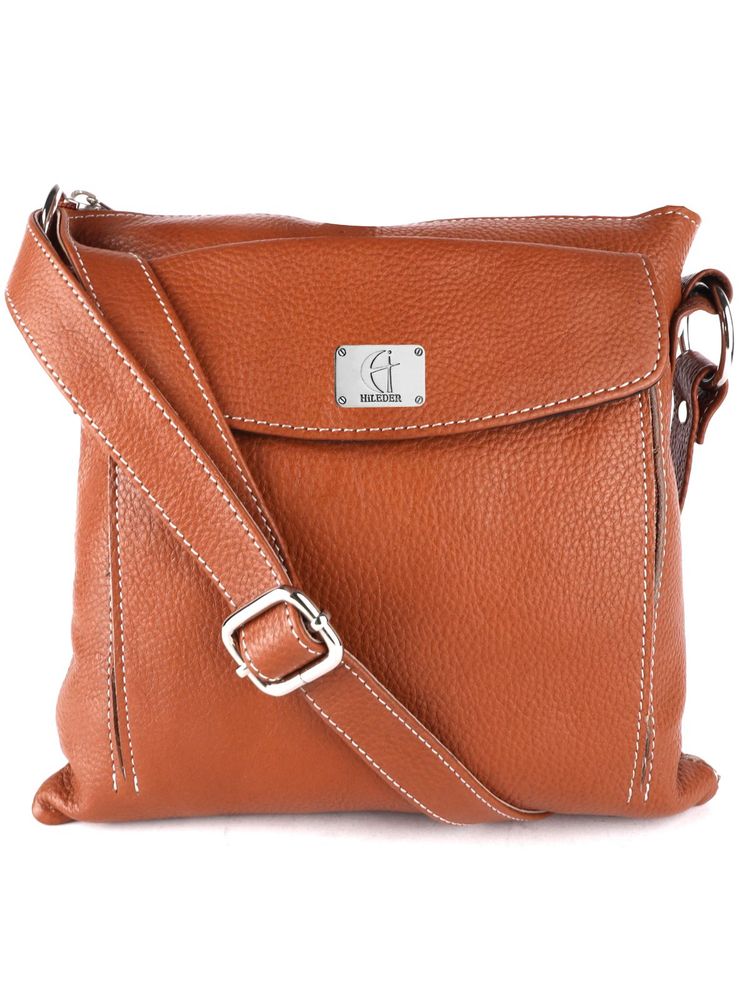 HiLEDER Women Tan Leather Crossbody Sling Bag (M)-image-14