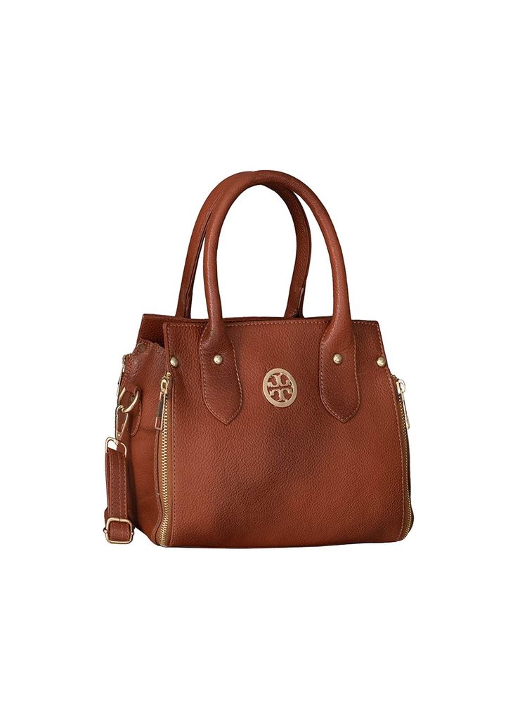 HiLEDER Women Tan Leather Designer Satchel Bag with Detachable Strap (M)-picture-28
