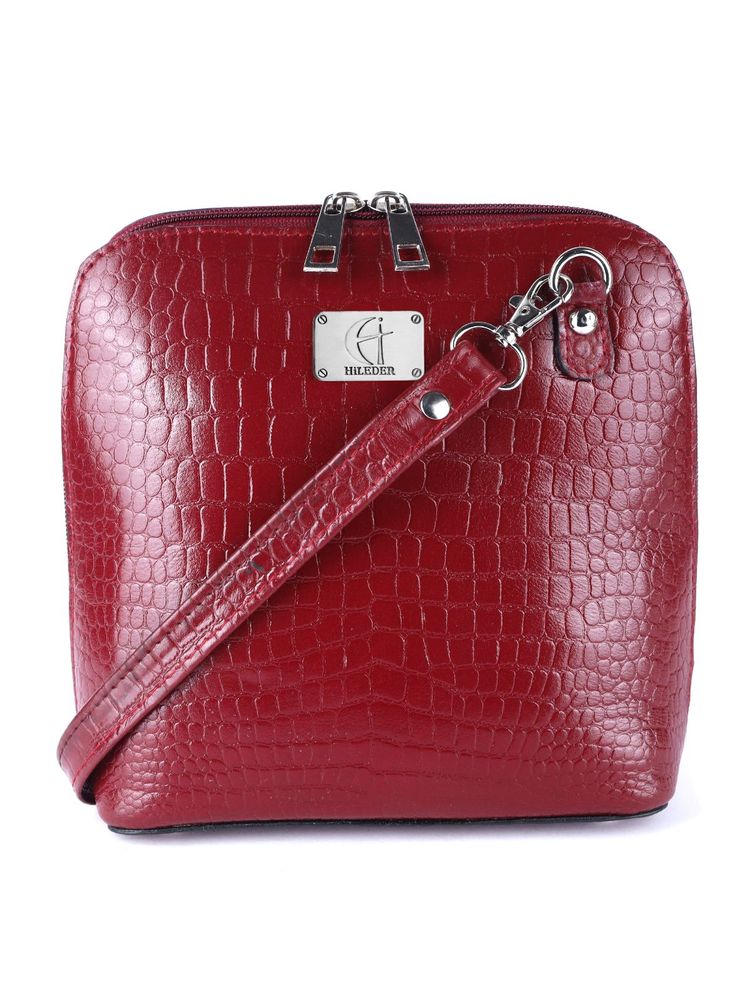 HiLEDER Women Red Leather Crossbody Sling Bag (M)-picture-10