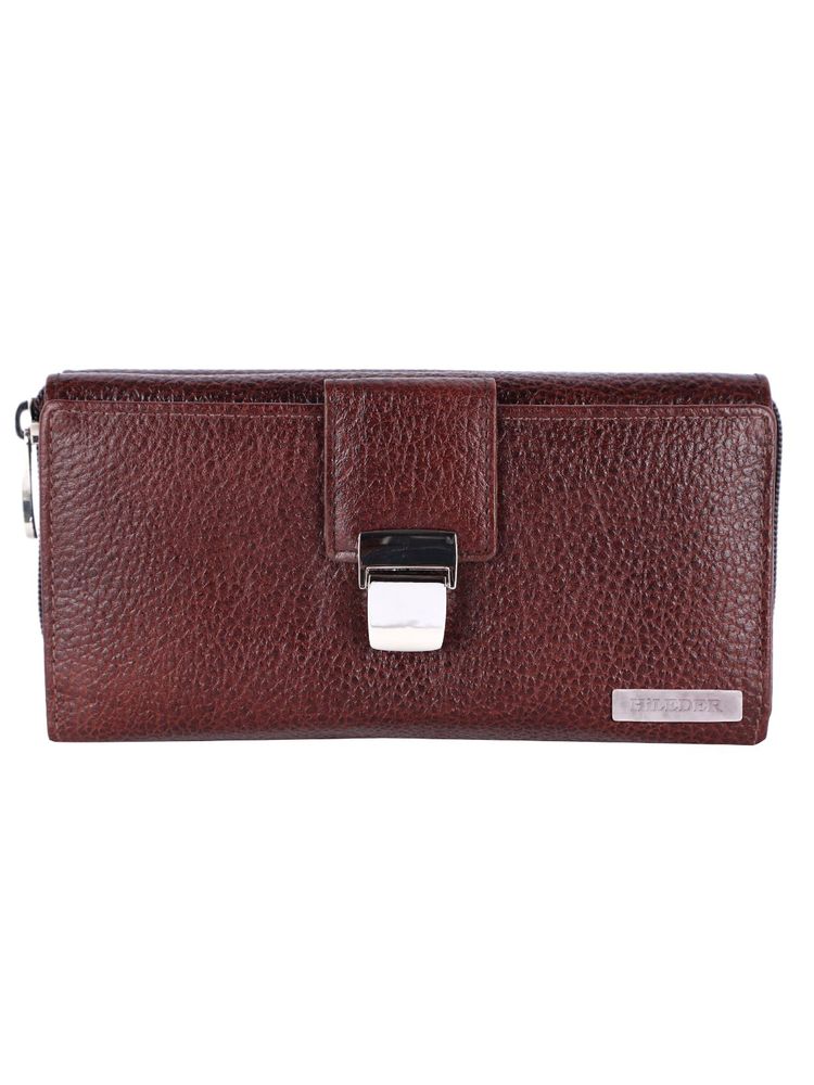 HiLEDER Women Brown Stylish Leather Purse Wallet (M)-picture-27