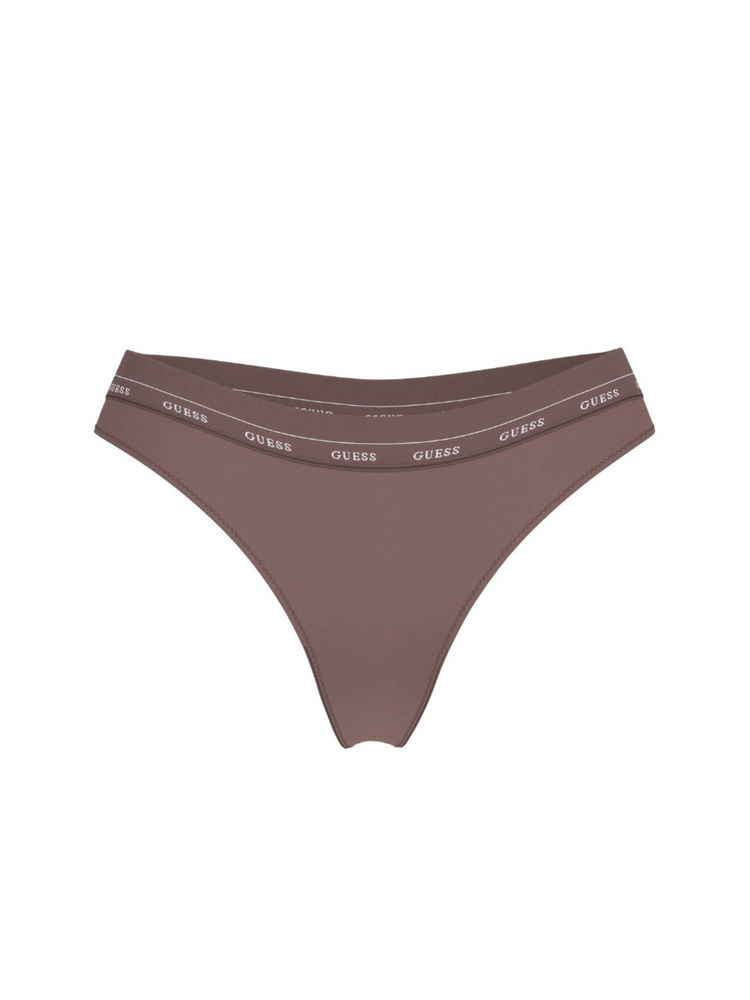 guess fashion Guess Polyamide Solid Brown Jane Regular Brazili Brief-picture-15