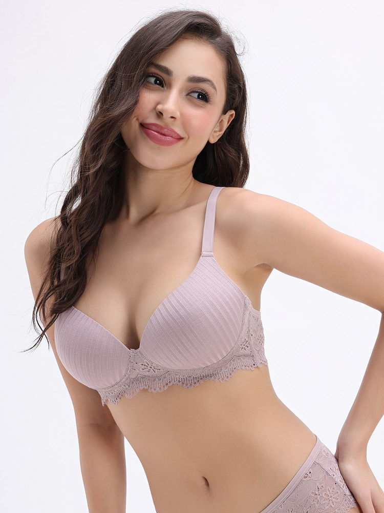 Zivame Lavender Padded Non Wired Medium Coverage T-Shirt Bra-image-25
