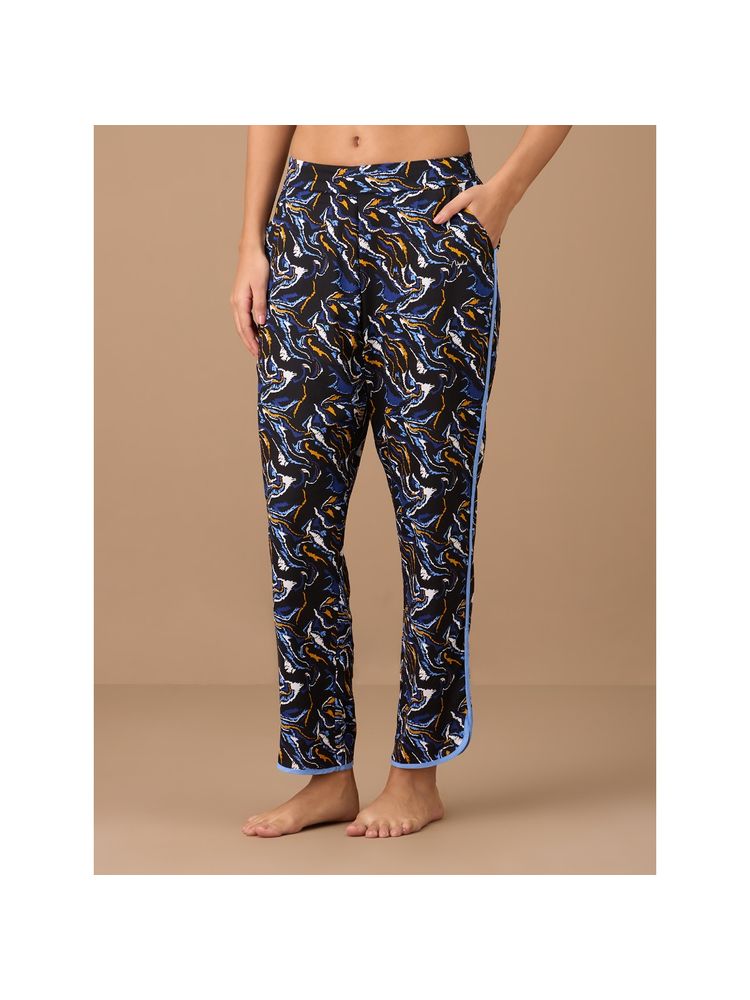Nykd By Nykaa Rayon Sleep Pajama - NYS130 - Black Print-picture-21
