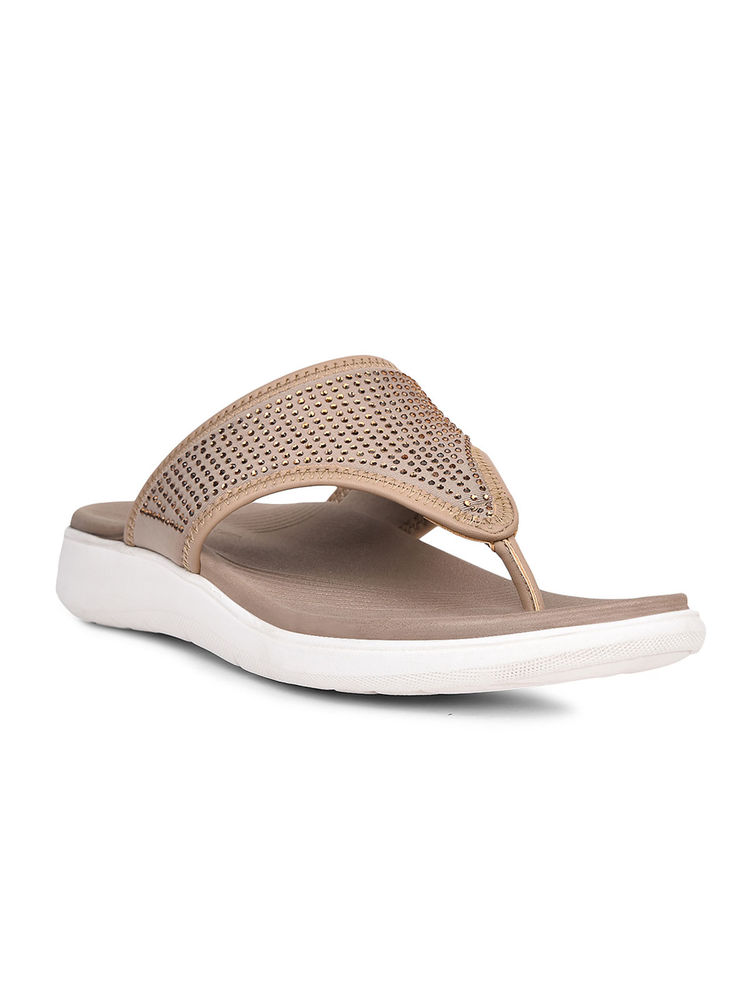 Bata Comfit Tan Comfit Sandals for Women-picture-20