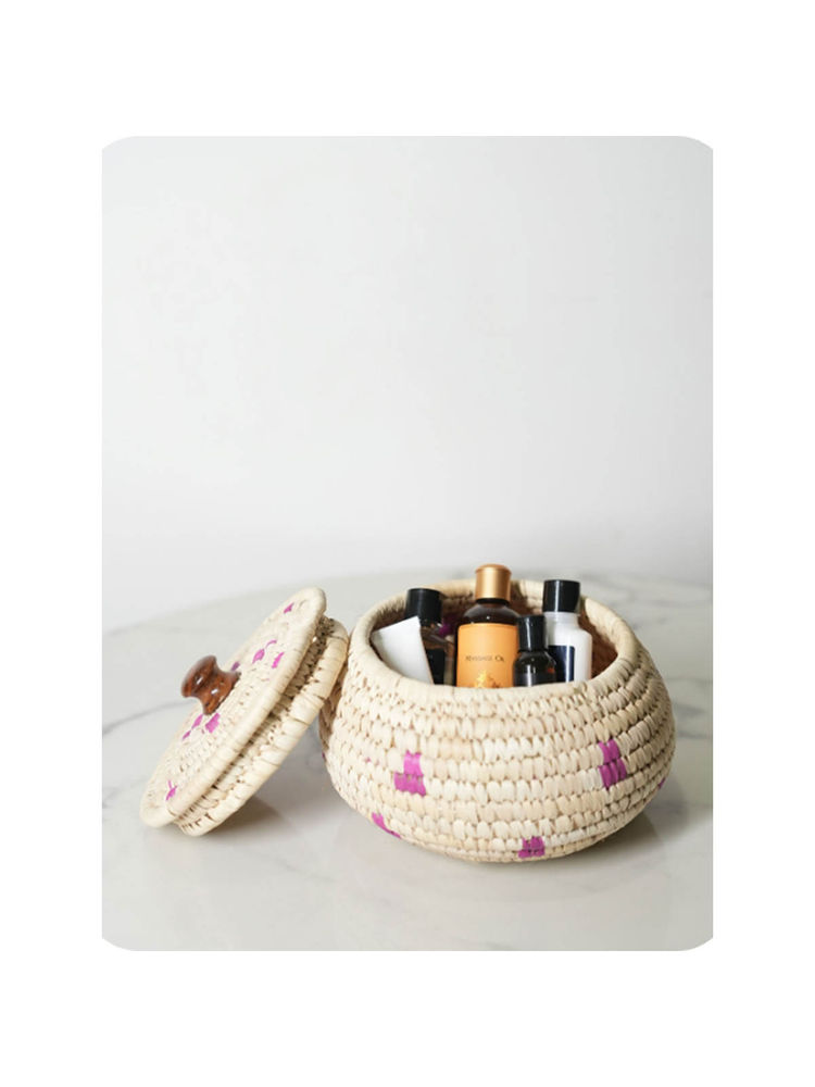 Swadeh Boho Blush Jar Basket Organizer-image-48