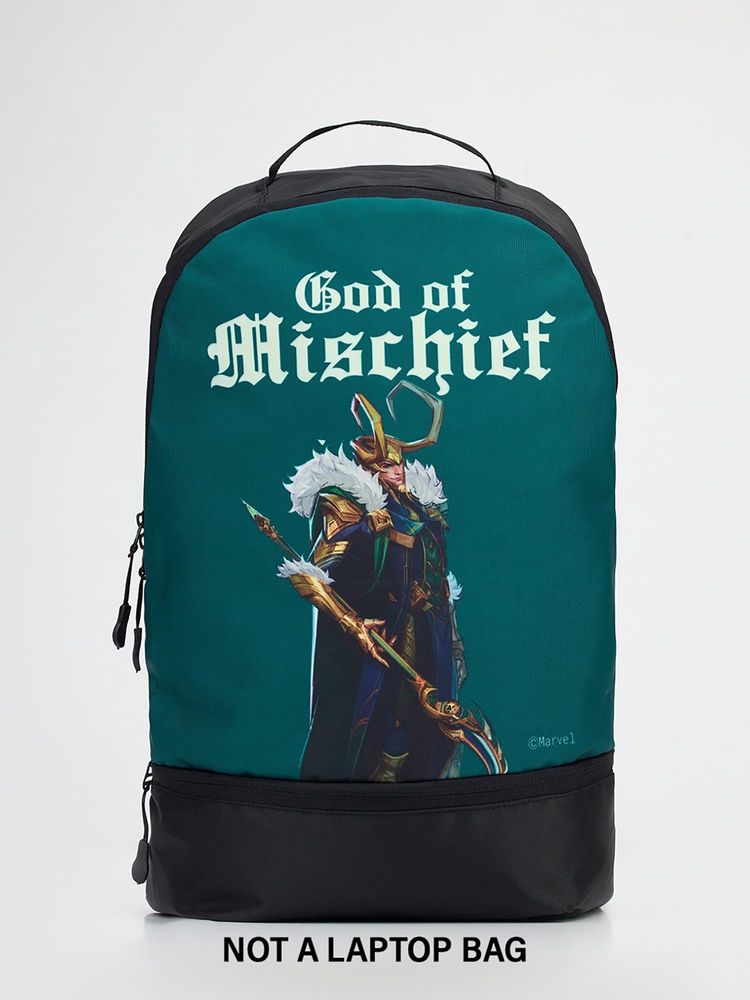 Bewakoof Marvel Unisex Green God Of Mischief Printed Backpack-picture-21