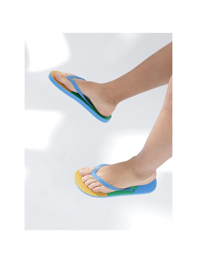 Chupps Women Patang Clover Blue Lightweight Flipflops-image-11