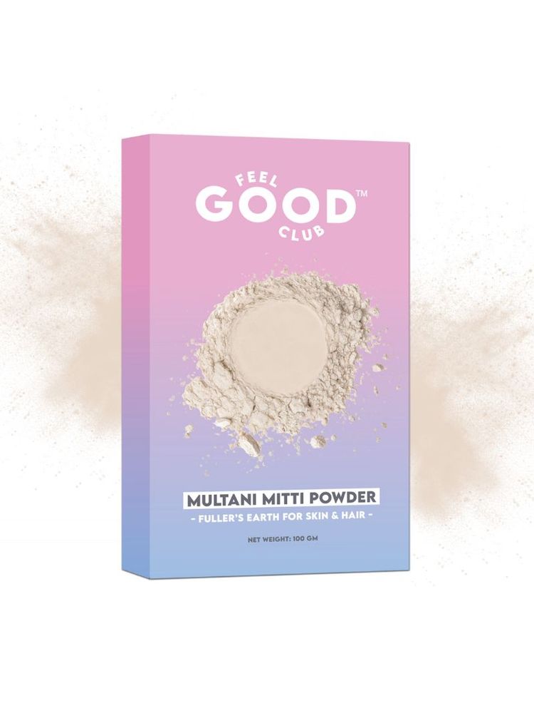 Feel Good Club Pure & Natural Multani Mitti For Detan Face Pack/ Mask For Skin Glow & Exfoliation