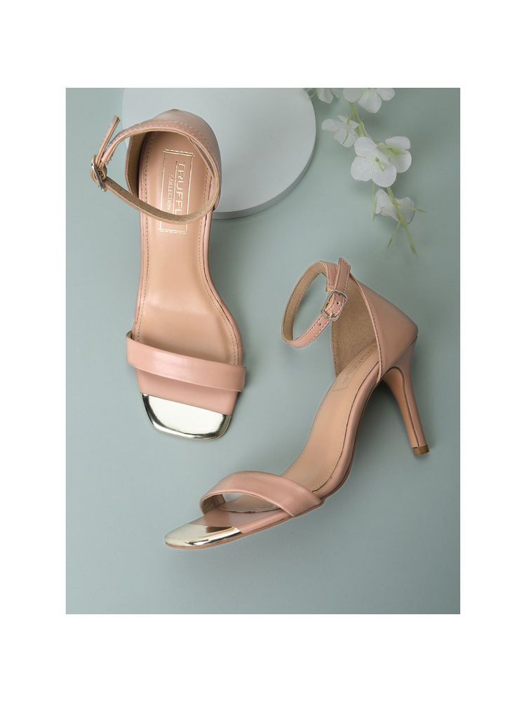 Truffle Collection Nude Solid Heels-image-19