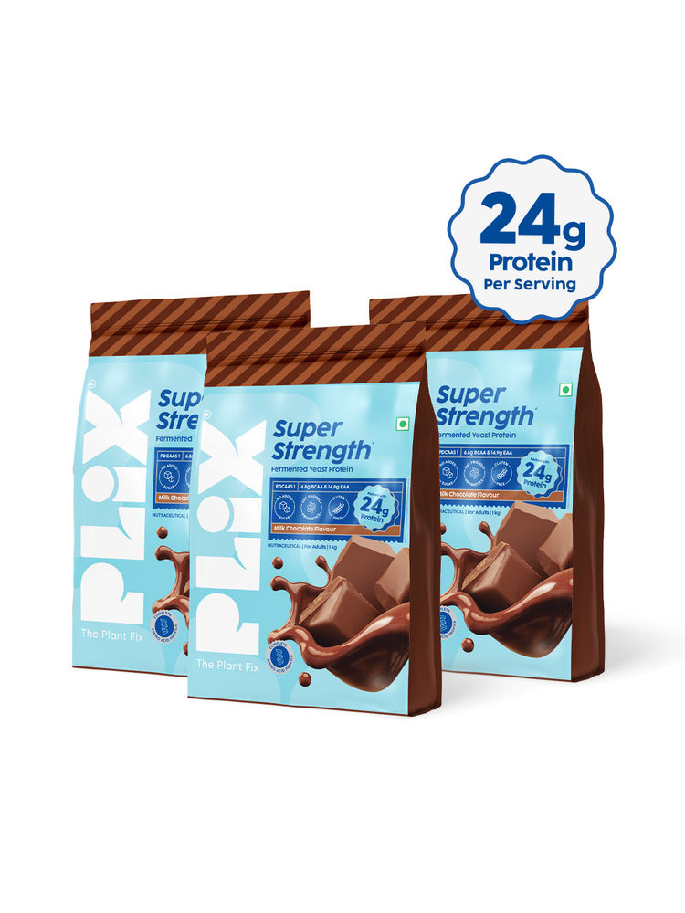 Plix - The Plant Fix Plix Super Strength Fermented Yeast Protein Milk Chocolate Flavour - Pack Of 3-image-15
