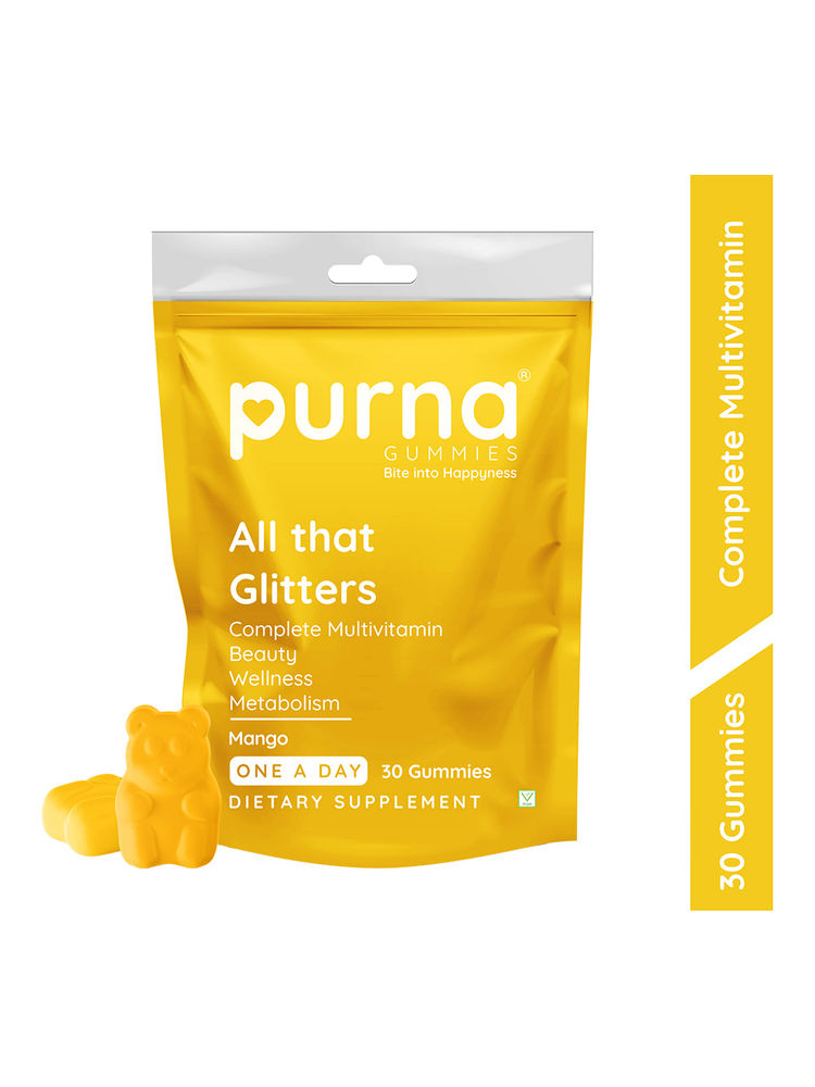 Purna Gummies Multivitamin Mango Gummies with Vitamins & Minerals, 30 Day Pack