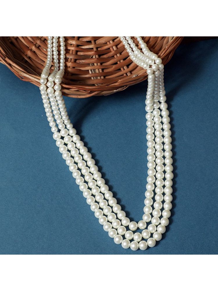 Karatcart Traditional Pearl Maharaja Moti Mala for Men-image-21