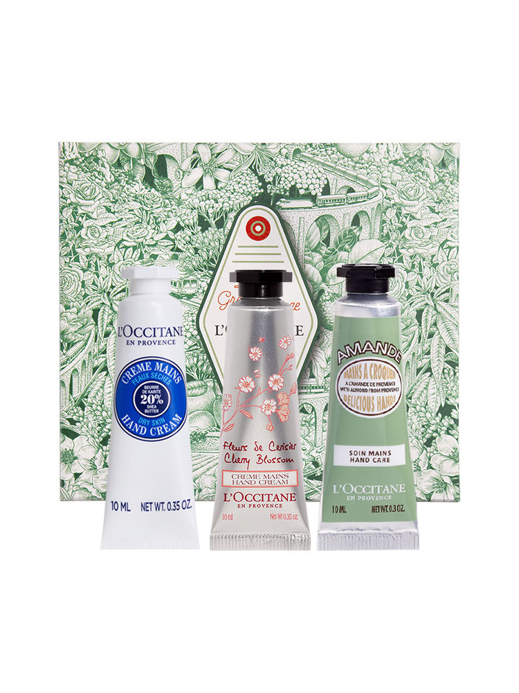 L'Occitane Shea Butter, Almond & Cherry Blossom Hand Cream Trio-image-5